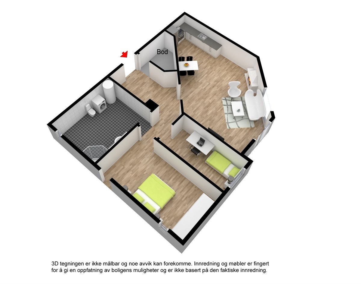 3D-plantegning Galleribilde