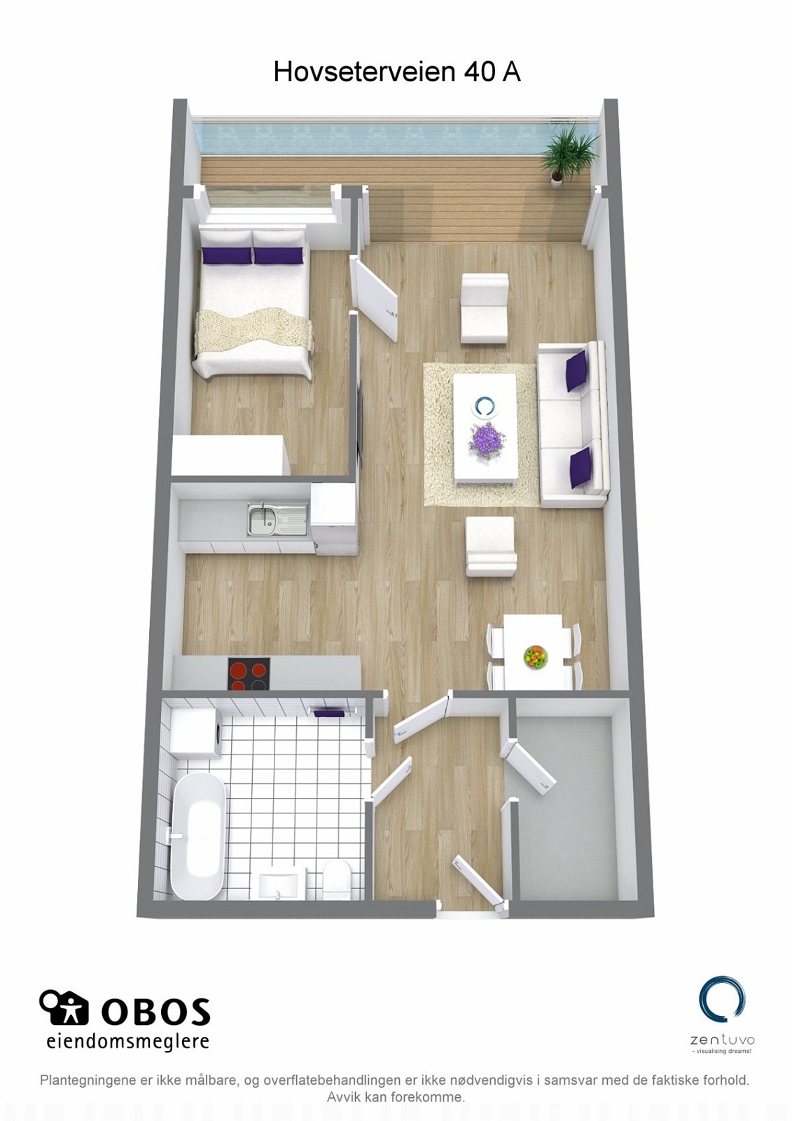 3D plantegning Galleribilde