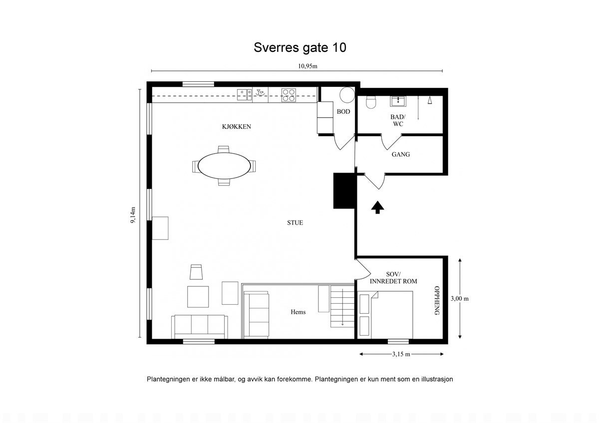 Veiledende planskisse Galleribilde
