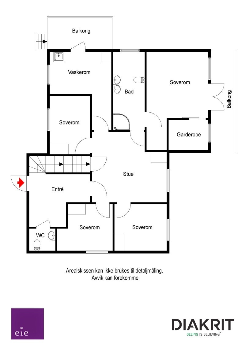 Plantegning 1. etg Galleribilde
