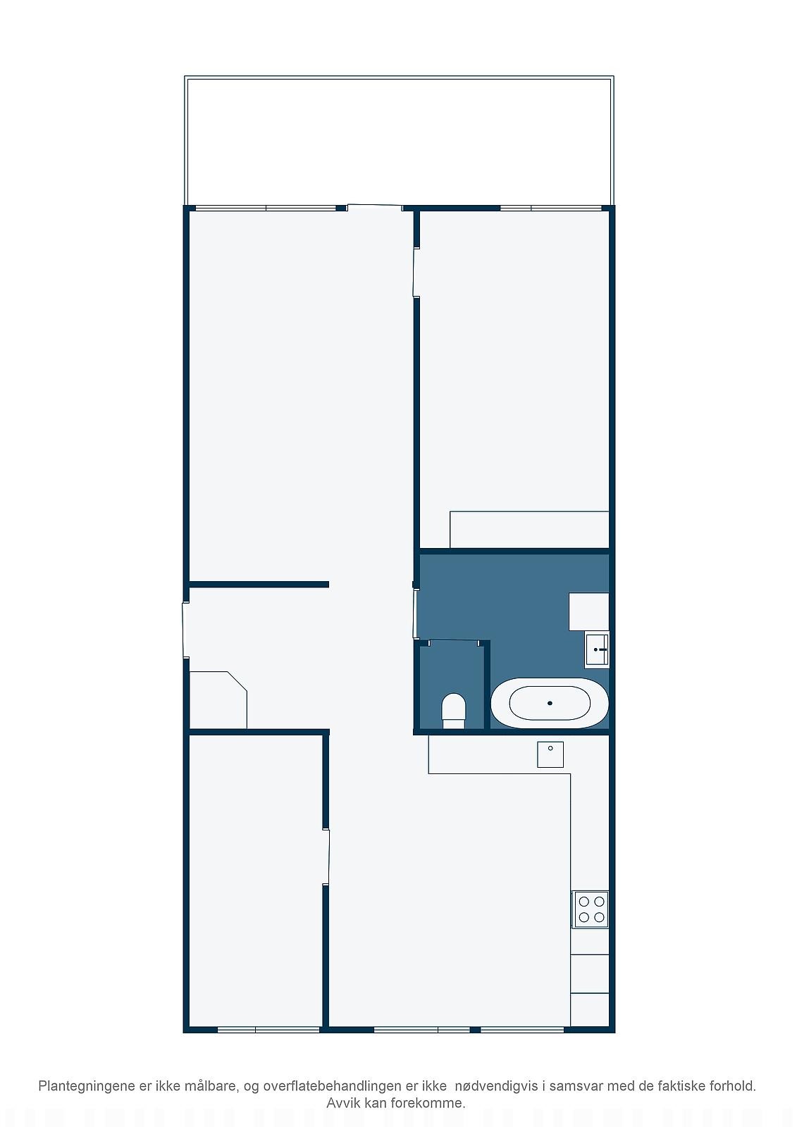 2D plantegning Hovseterveien 100B Galleribilde
