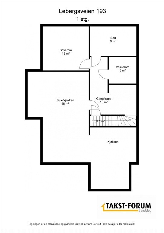 Planskisse 1 etg Galleribilde