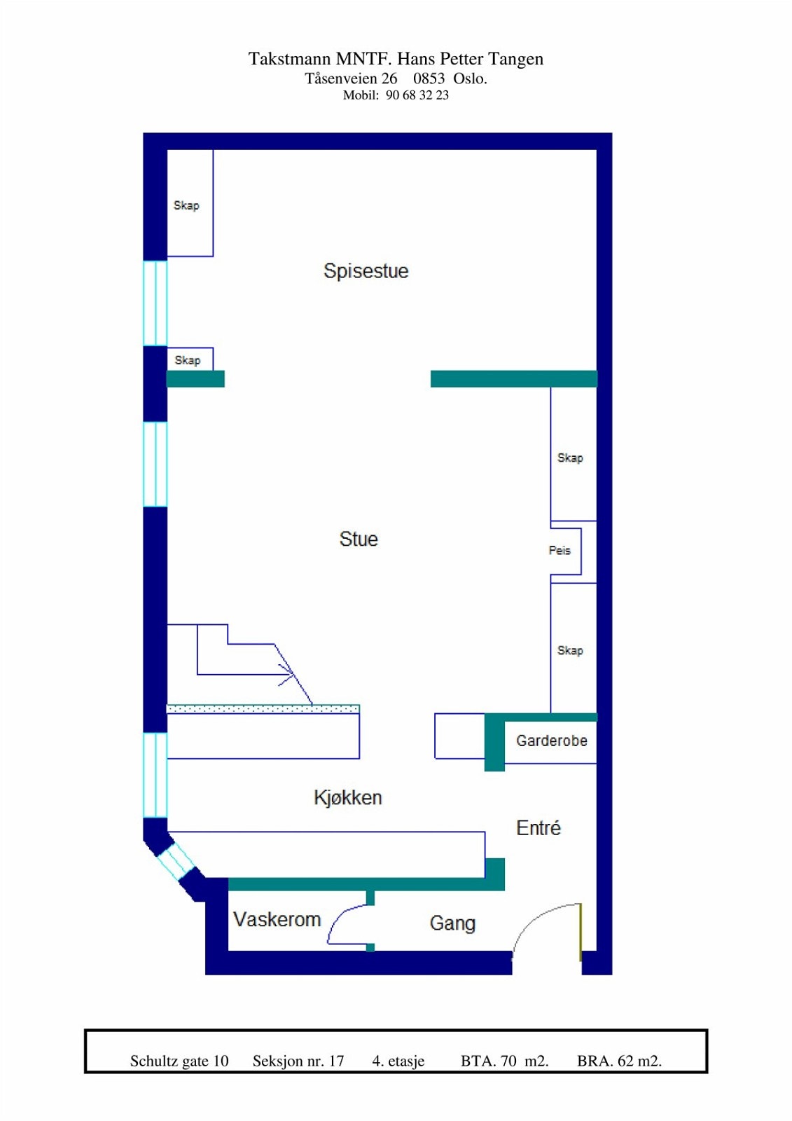 Plantegning - 4. etasje Galleribilde