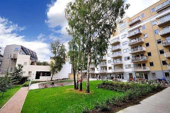 Lukket bakgård Galleribilde