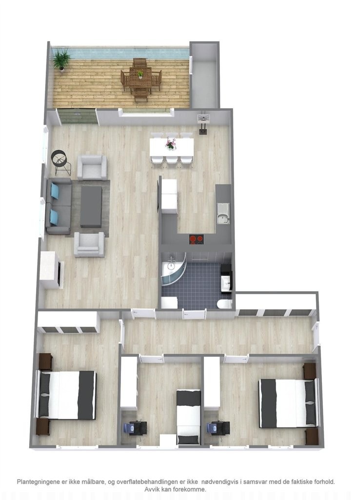 3D - Plantegning Galleribilde