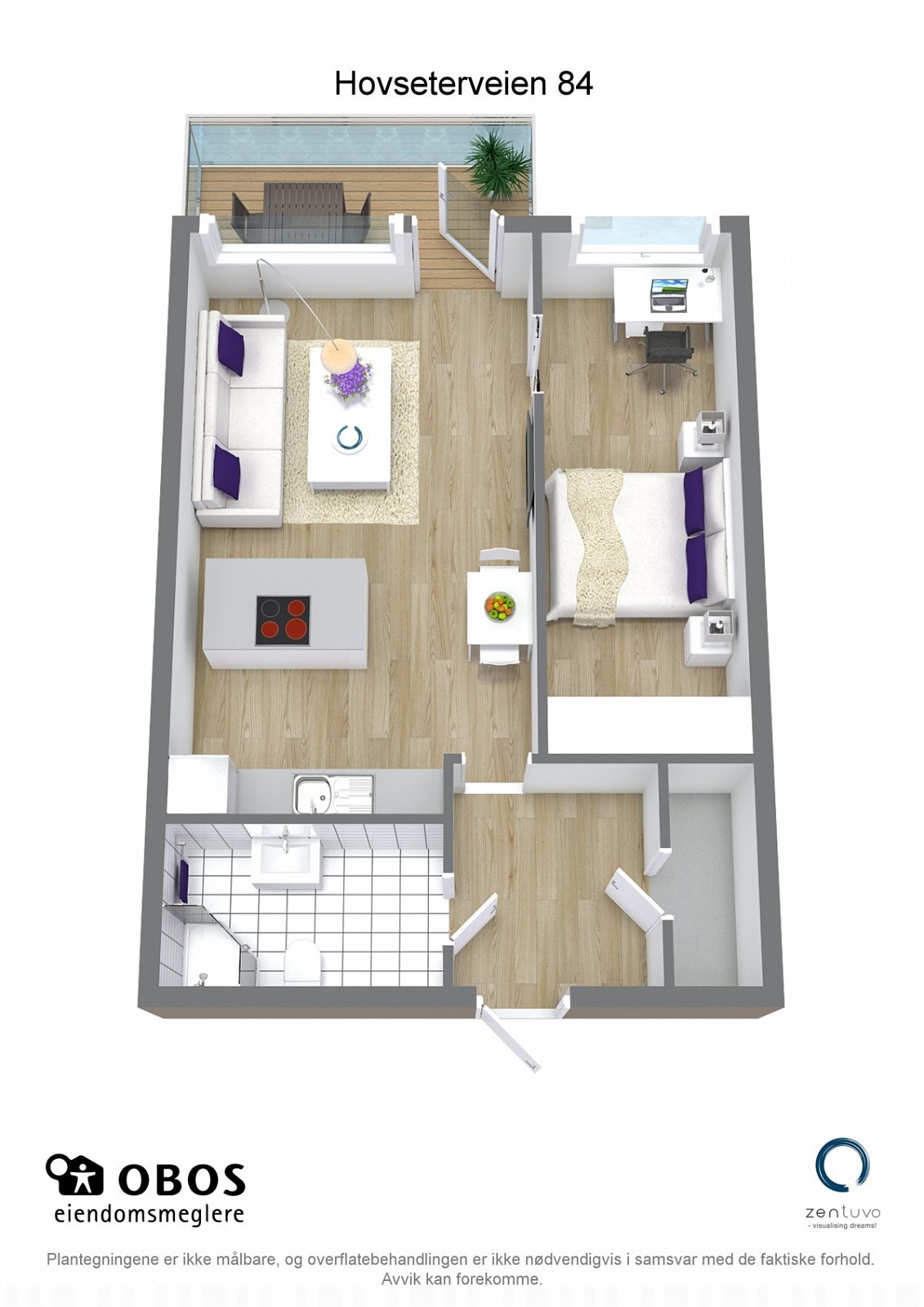 3D plantegning Galleribilde