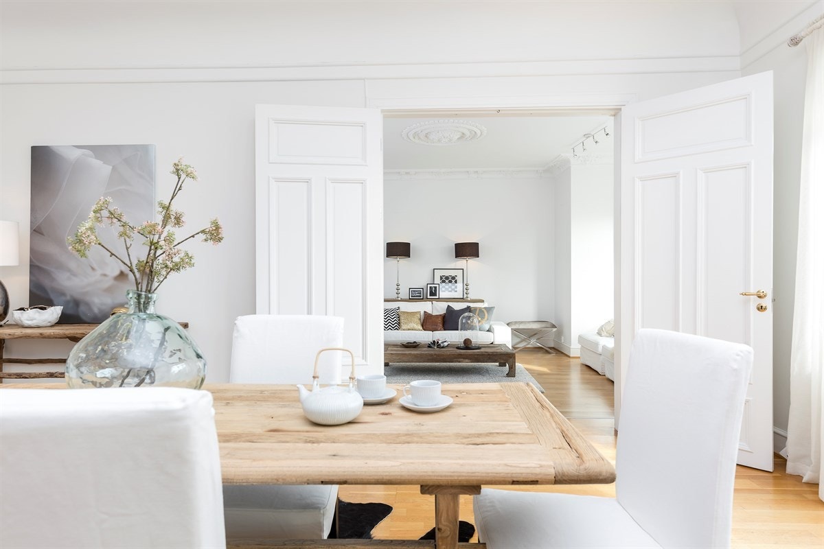 Spisestue mot stue Galleribilde