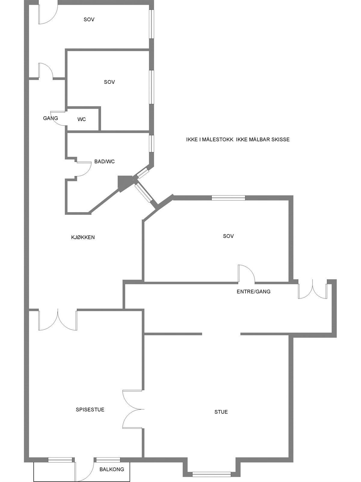 Plantegning (ikke måleriktig) Galleribilde