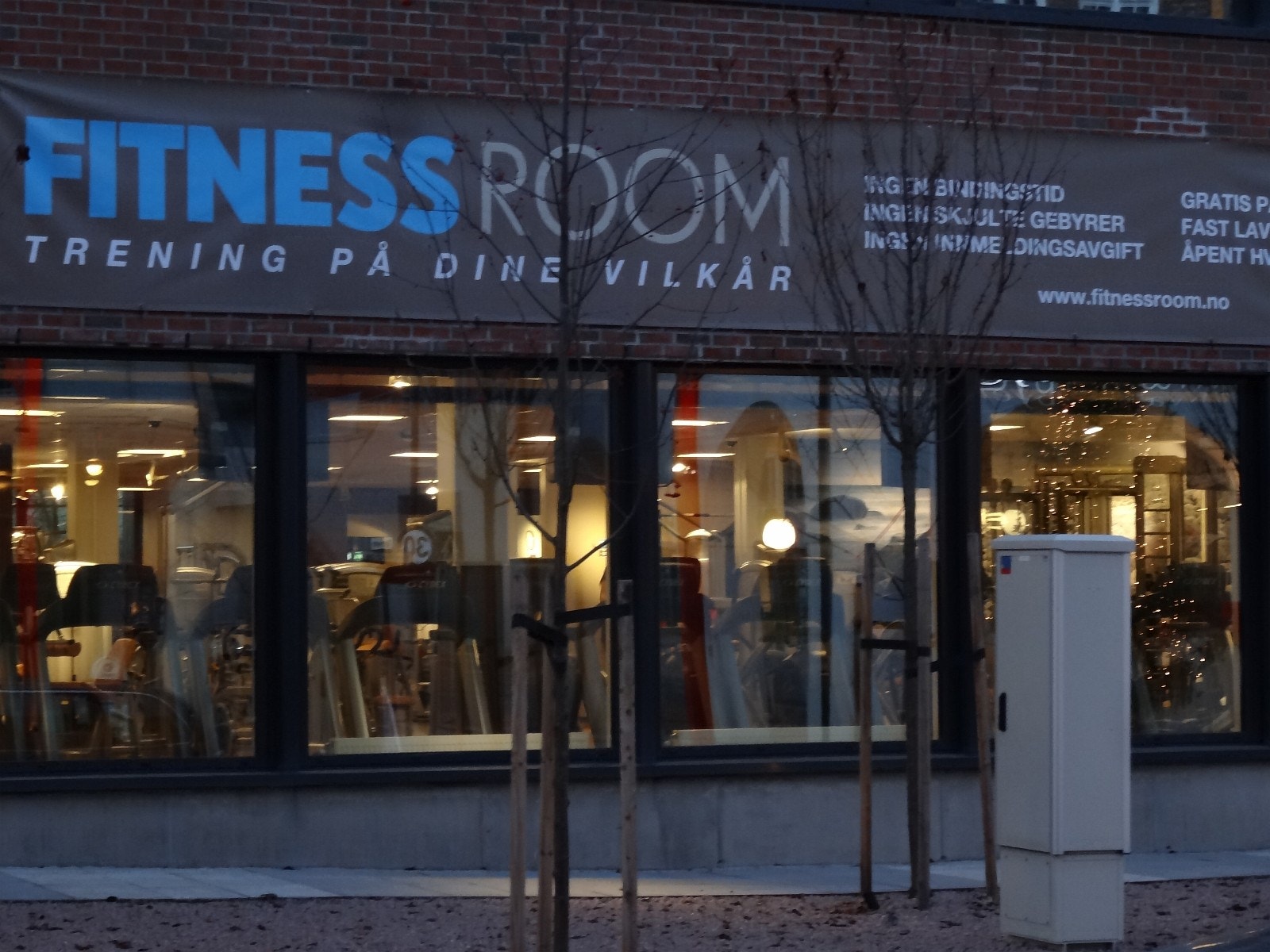 Treningssenteret Fitnessroom holder åpent alle dager hele året fra 06.00 til 24.00. Galleribilde