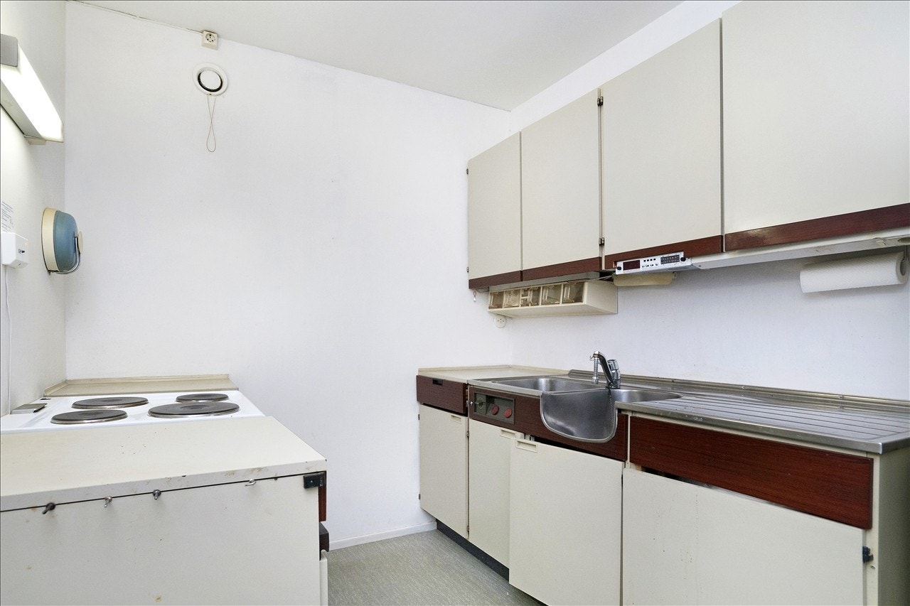 Kjøkken med original innredning. Galleribilde