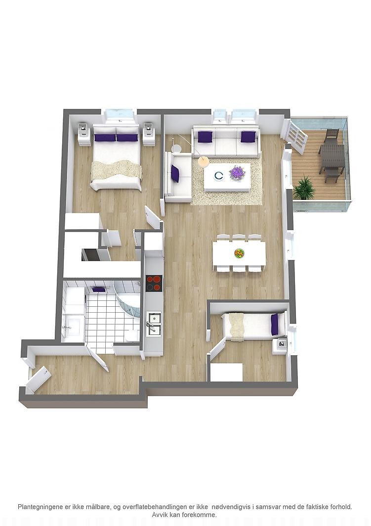 Plantegning 3D Galleribilde