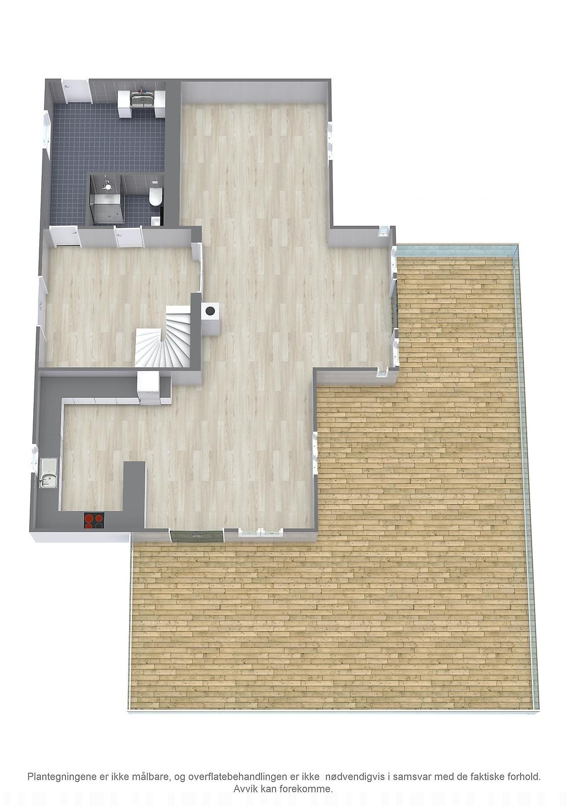 Plantegning Hekternerhagan 93 1 etasje. Galleribilde