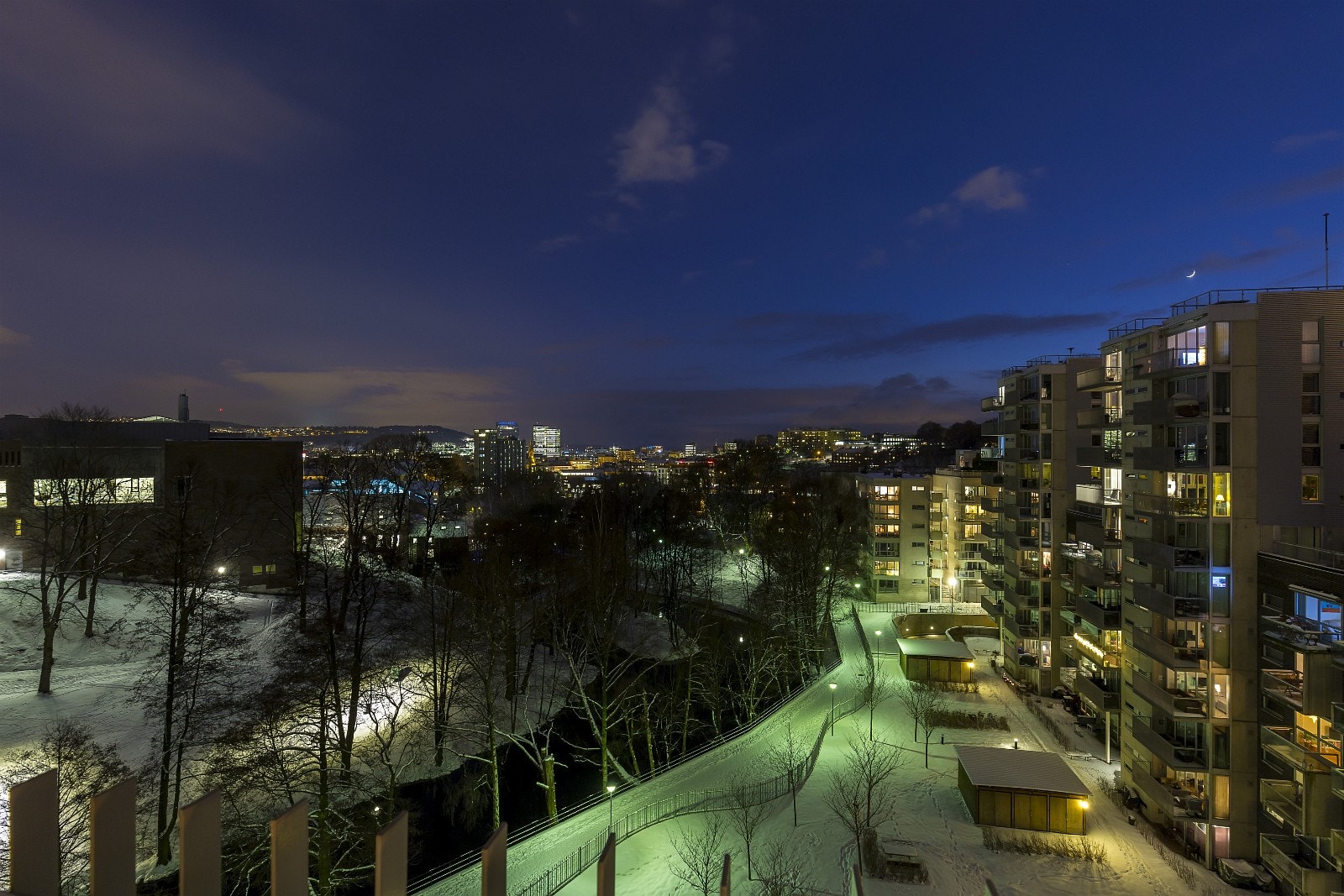 Fantastisk utsikt over Akerselva og Oslo by Galleribilde