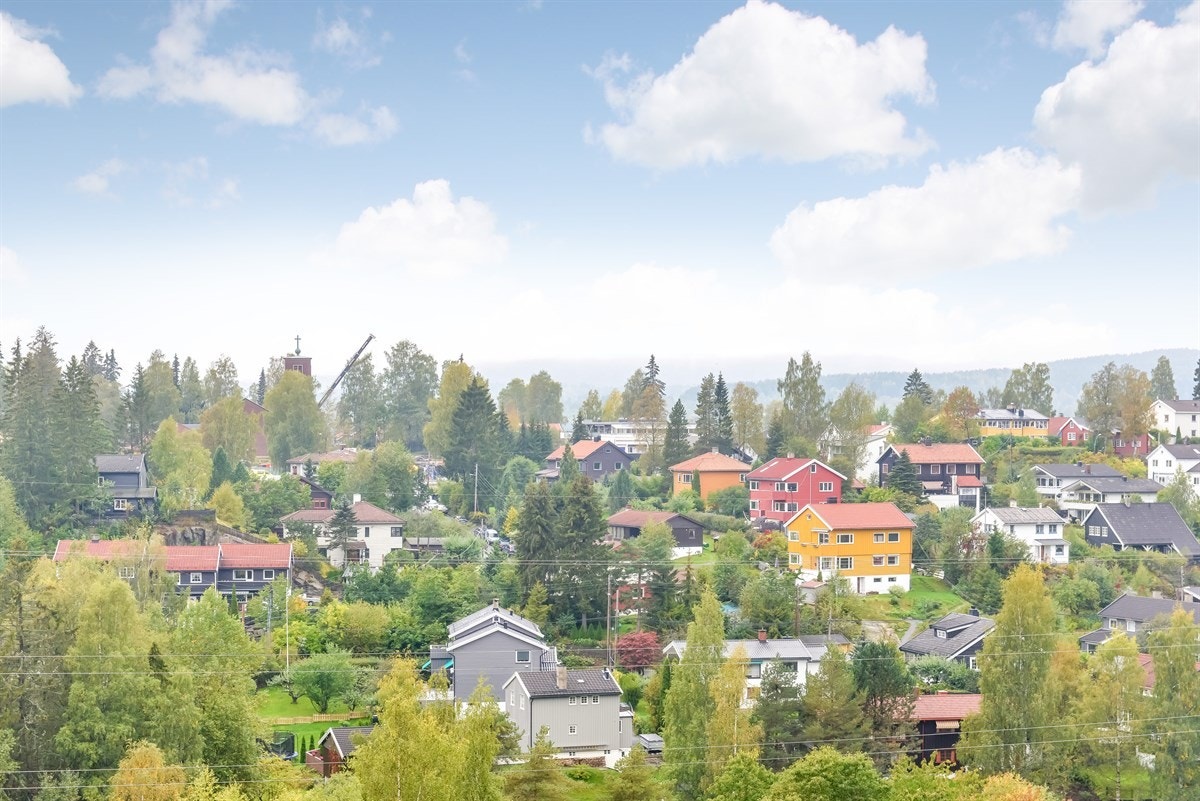 Utsikt fra stue og terrasse. Galleribilde