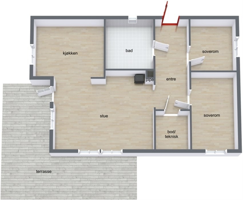 plantegning Galleribilde