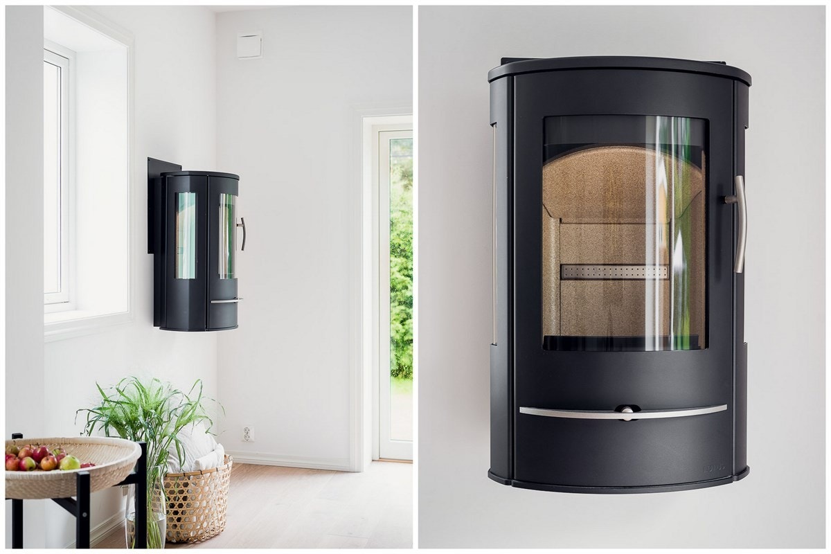 Elektriske varmekabler i alle rom i underetasjen med egne soner, ellers elektrisk oppvarming med muligheter for montering av panelovner. Peisovn med glassdør i stue. Elektriske varmekabler på dusj/wc og dusjbad/wc. Galleribilde