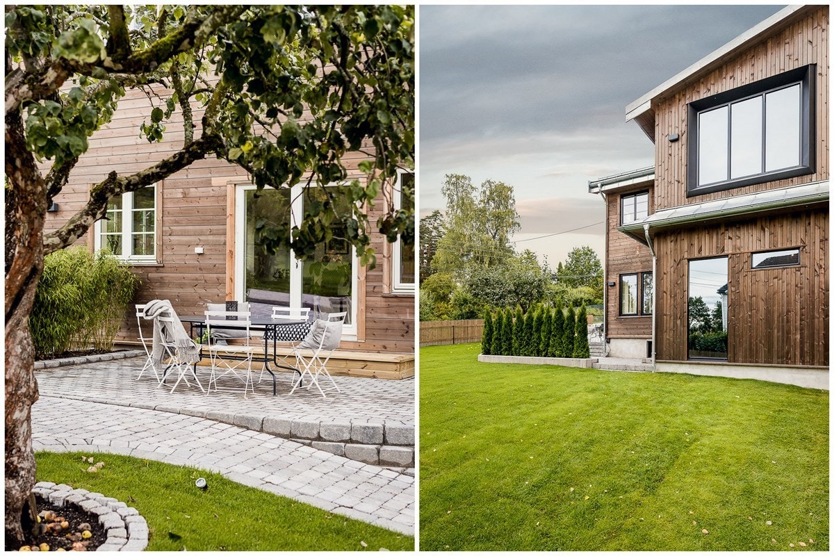 Med følger også delikate, nyopparbeidede utearealer i form av hage med ferdigplen, dekorbelysning og vakker belegningsstein. Galleribilde