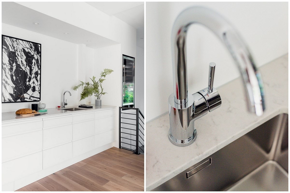 Legg også merke til benkeplaten av stein og vinskapet ytterst mot hallen. Galleribilde