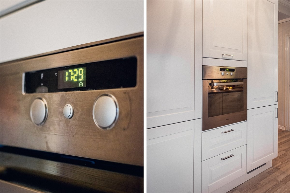 Innredningen er bruksvennlig utformet med blant annet stekeovn i ergonomisk riktig høyde. Galleribilde