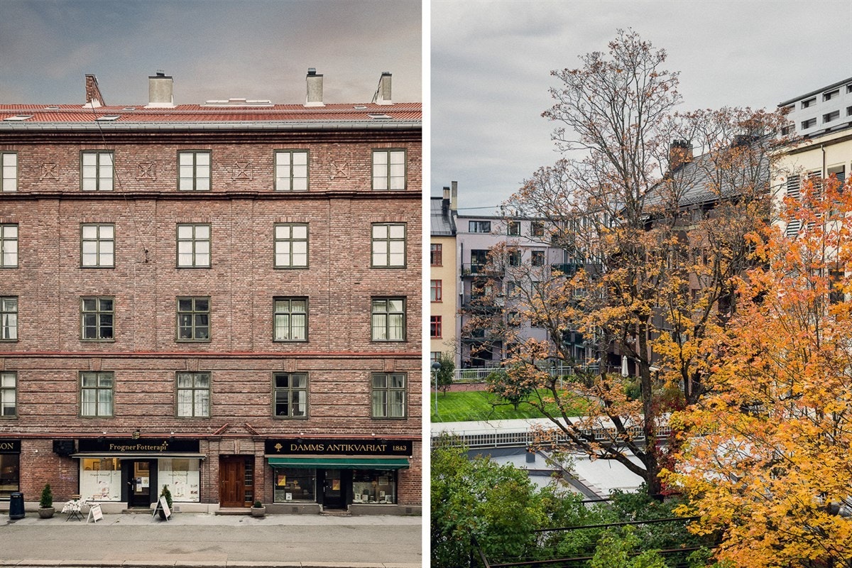 Fasade og bakgård Galleribilde