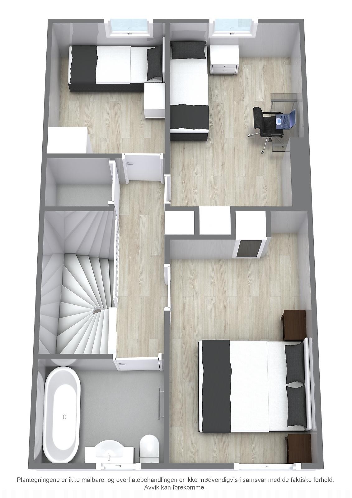 Floorplan letterhead - Østli 14 - 2 etg - 3D Floor Plan Galleribilde