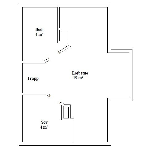 Loftet består av romslig loftstue med tv-uttak og flott utsikt mot Trondheimsforden og over Trondheim sentrum. Loftet ble innredd i 2009 da det også ble skiftet tak på boligen. Galleribilde