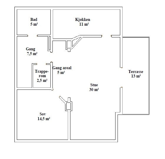 Boligens 2. etasje har romslige oppholdsrom og stor balkong med fantastisk utsikt mot Trondheimsfjorden. Trappeoppgan til loft. Galleribilde