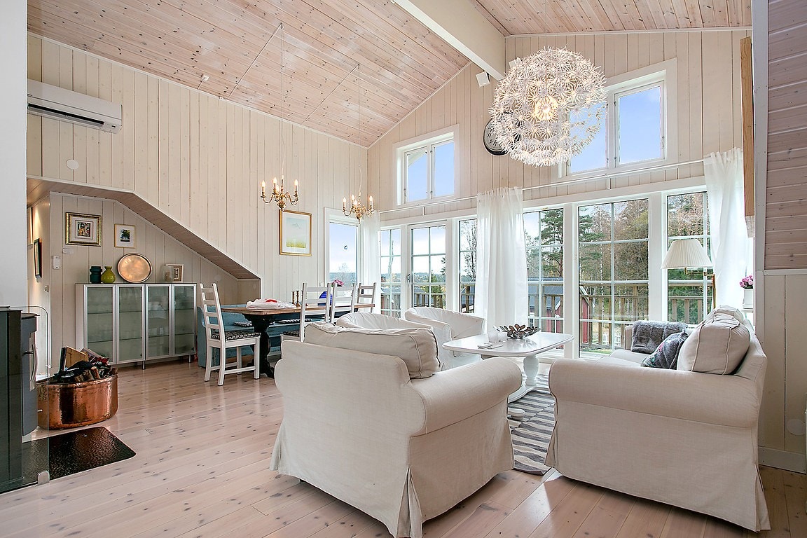 Vardagsrum med ryggåstak Galleribilde