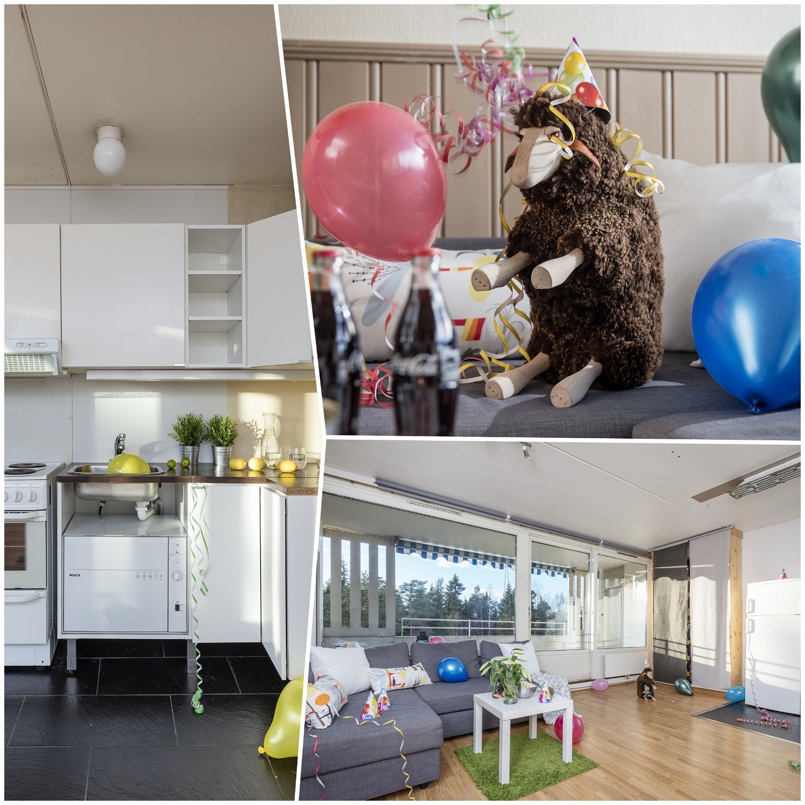 Collage. Festlig anledning på Ammerud. Instagram: @sauenludvig Galleribilde