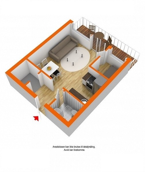 Plantegning alternativ med sovealkove Galleribilde