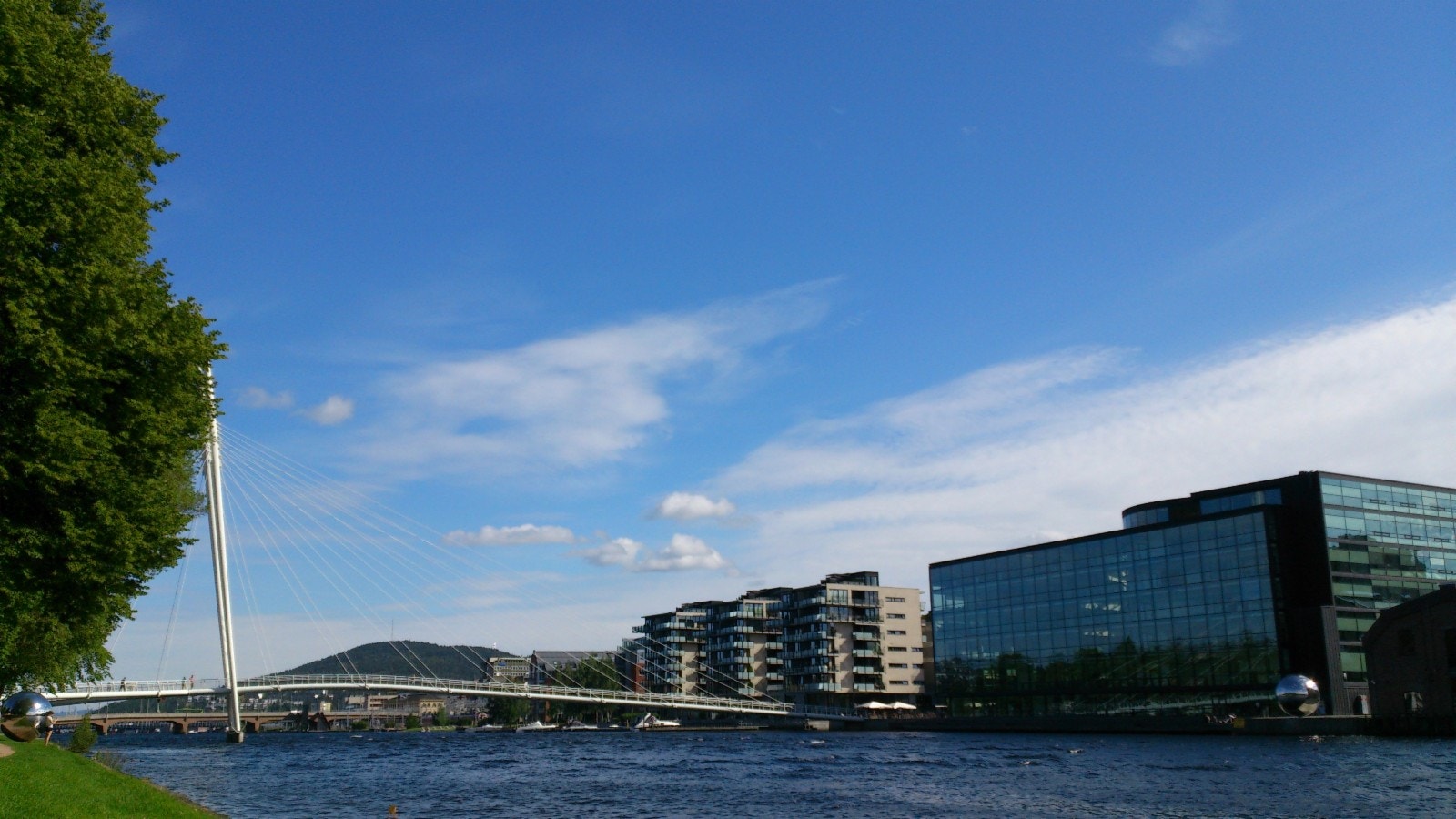 Elvebredden nedenfor huset Galleribilde