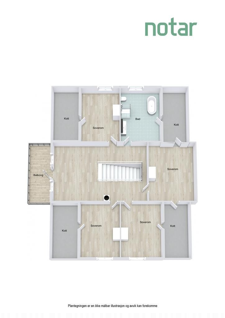 Plantegning enebolig 2. etasje Galleribilde