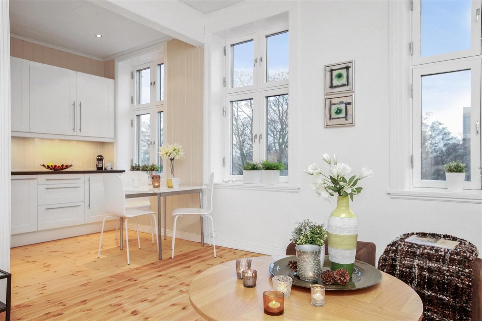 Alle vegger er nymalt i leiligheten Galleribilde