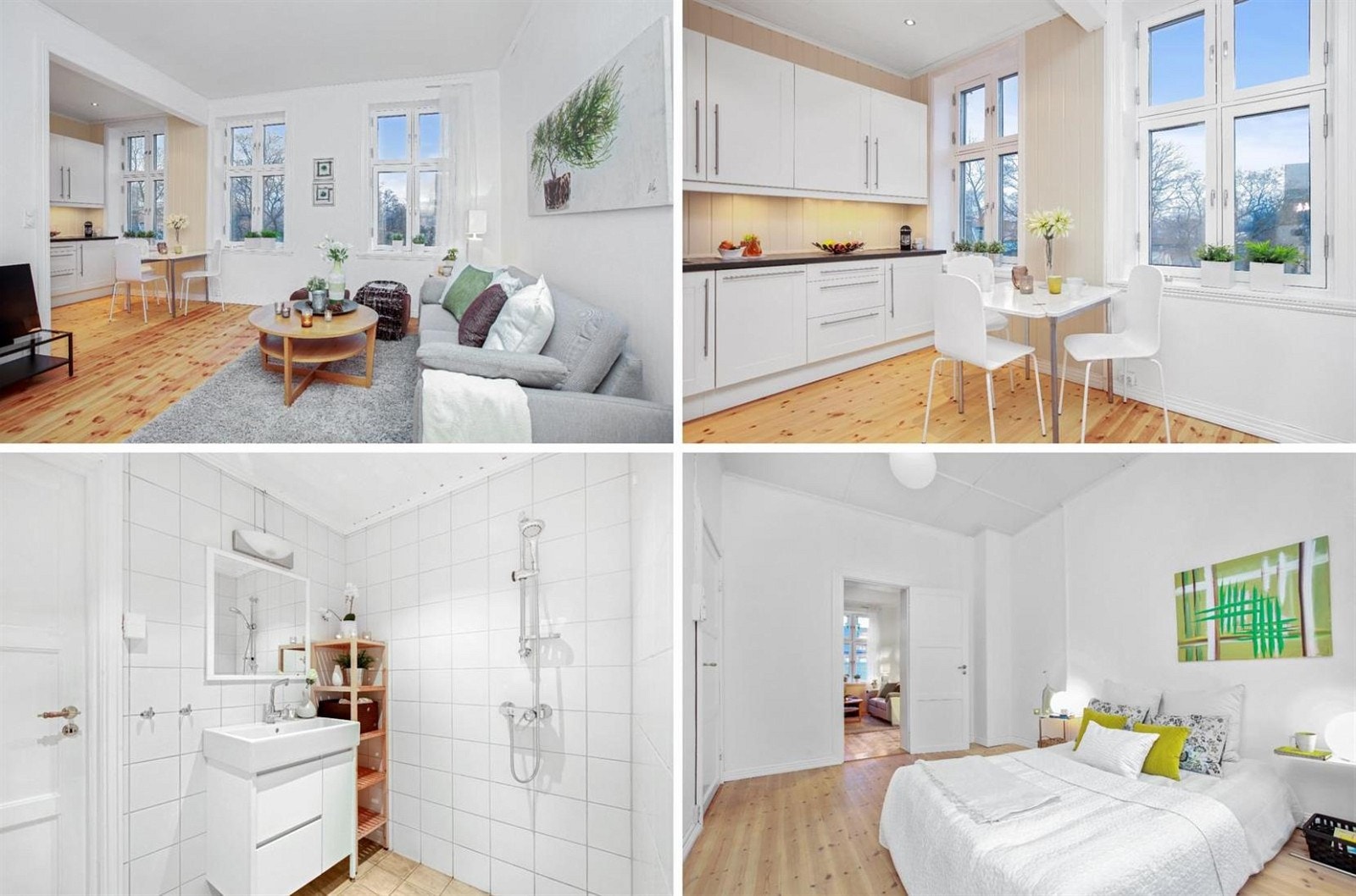 Pen 2-roms toppleil. Leiligheten har en romslig planløsning og vinduene slipper inn godt med naturlig lys. Galleribilde