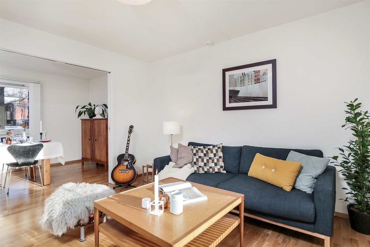 Stor og luftig stue på ca 30 kvm. Galleribilde