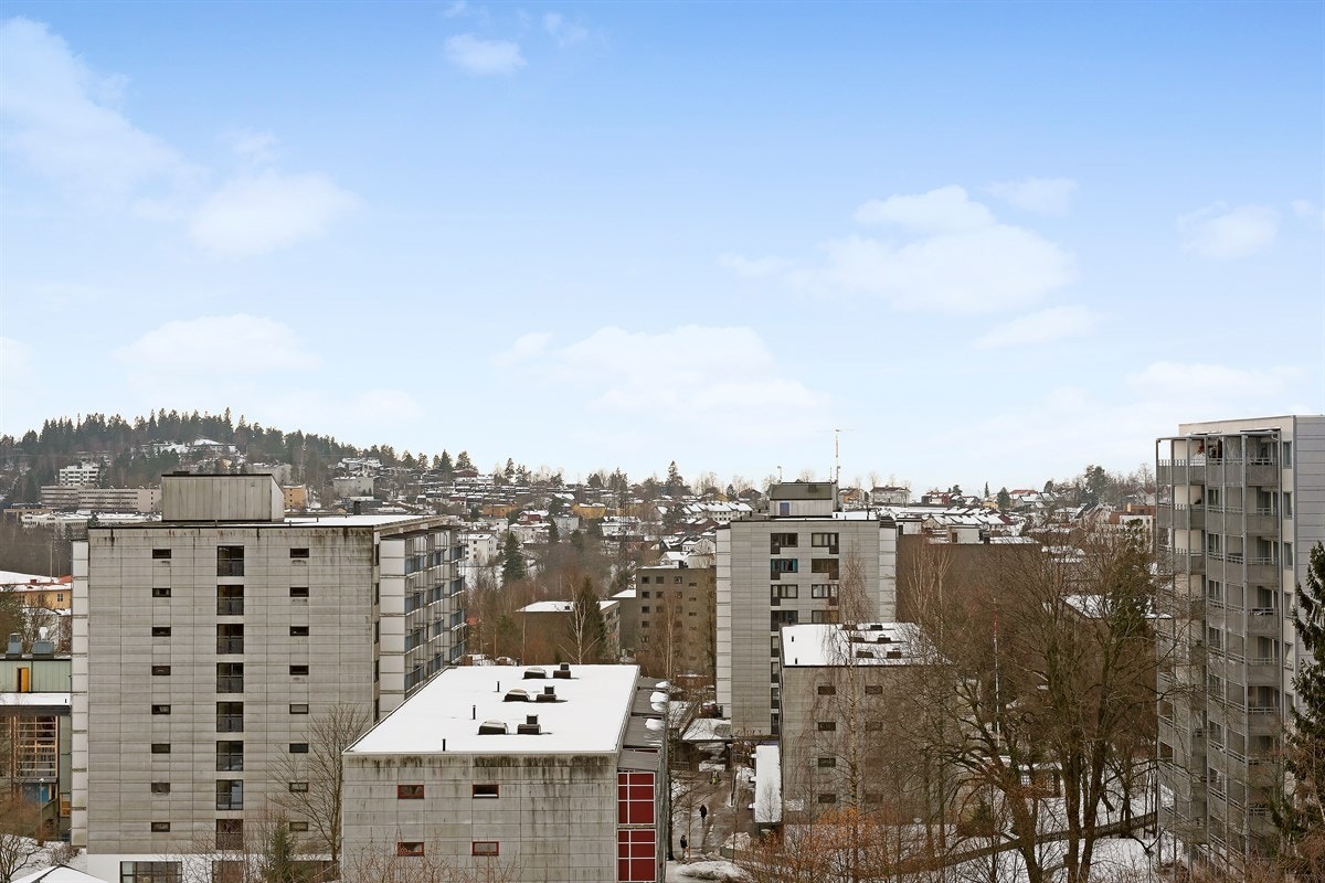 Utsyn fra balkong i 7. etasje Galleribilde