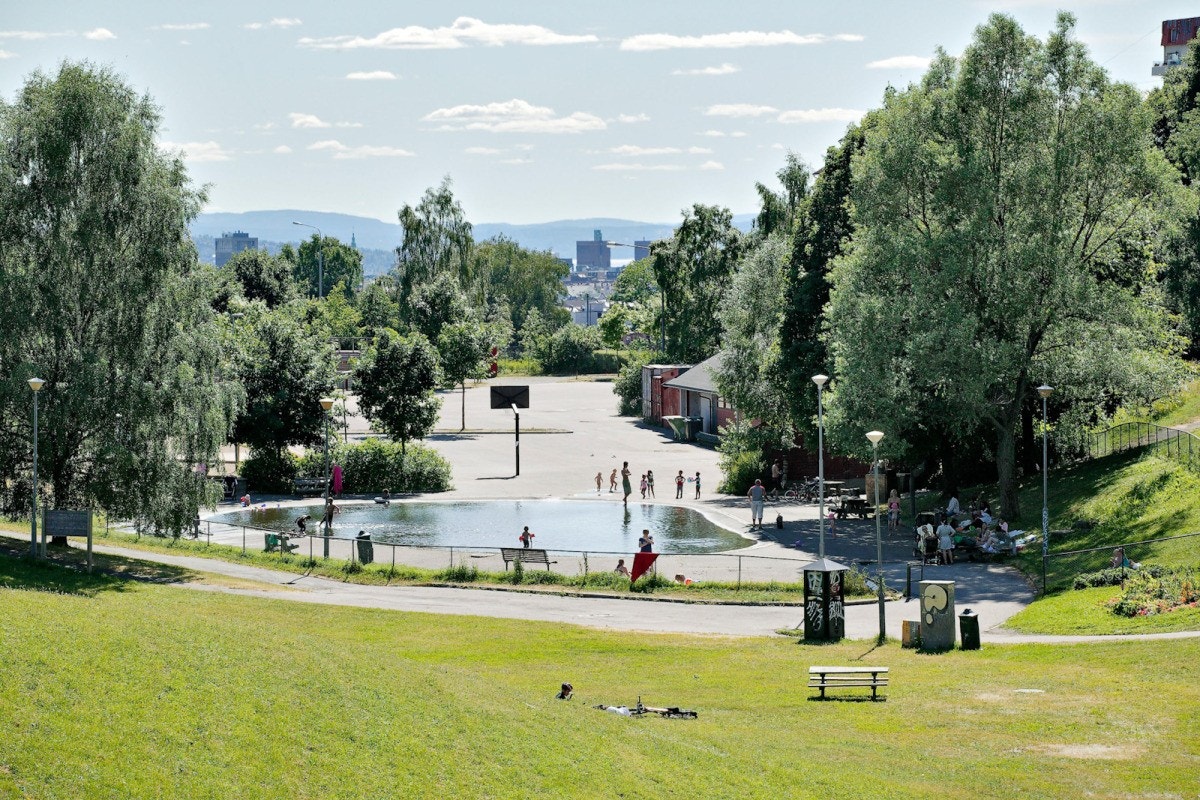 Tross sin sentrale og urbane beliggenhet, har leiligheten flere flotte og idylliske grøntområder i nærheten. Galleribilde