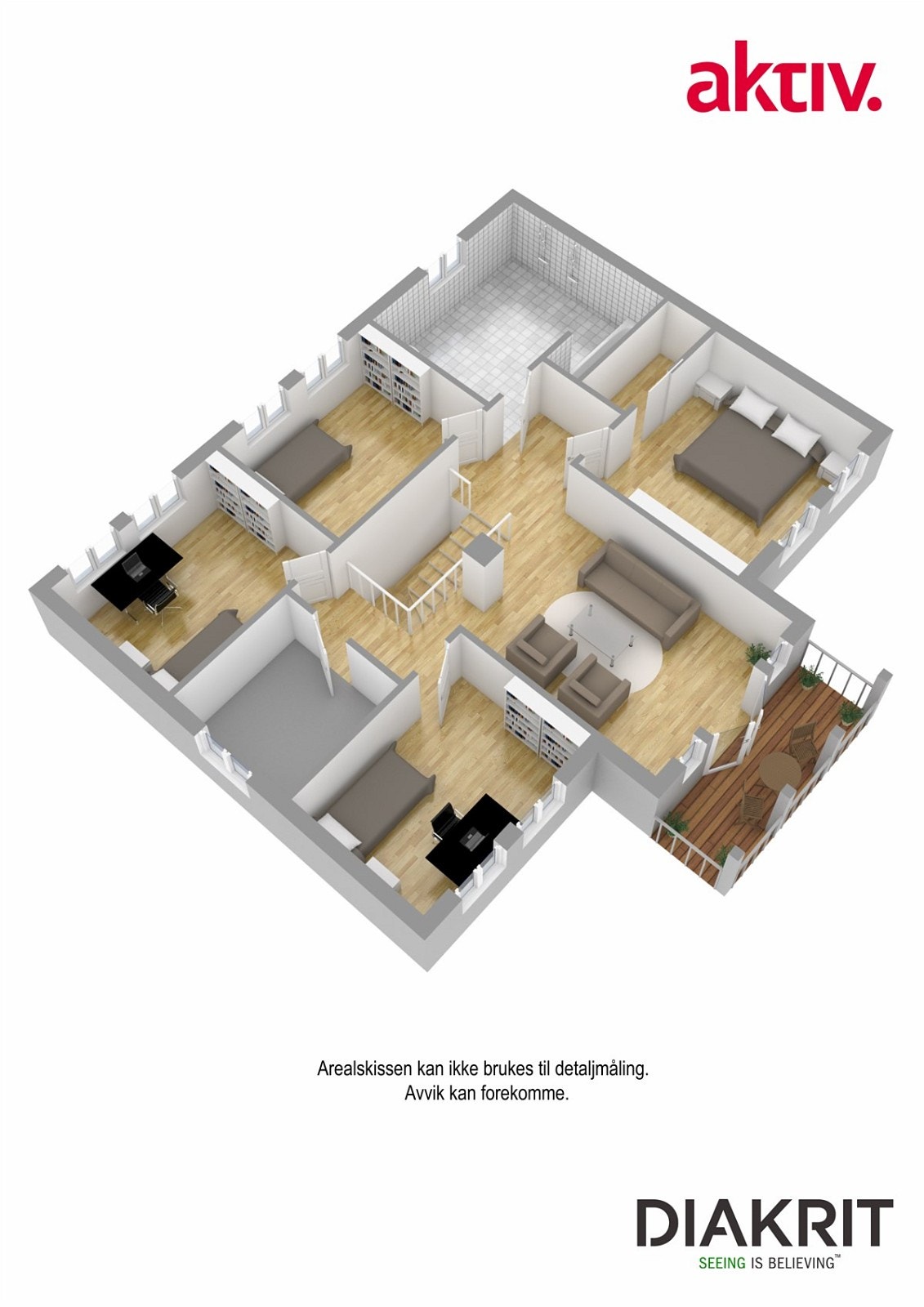 Plantegning 3D Galleribilde