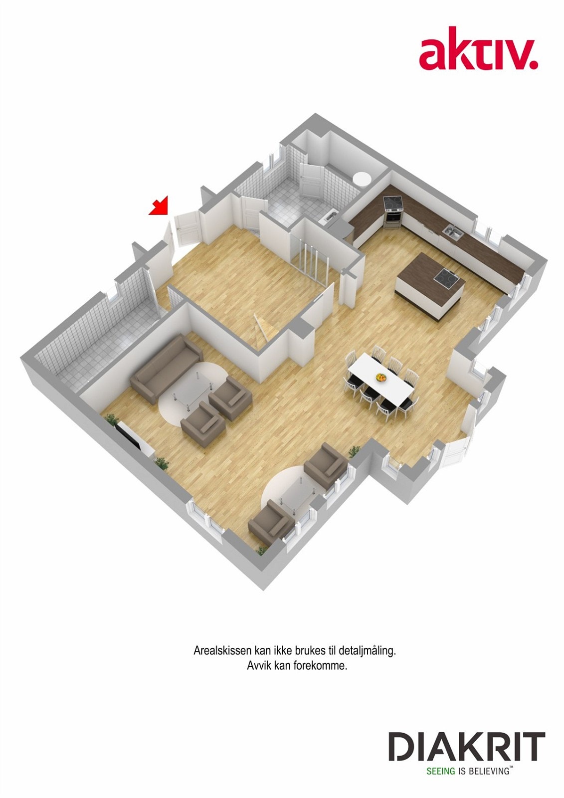 Plantegning 3D Galleribilde