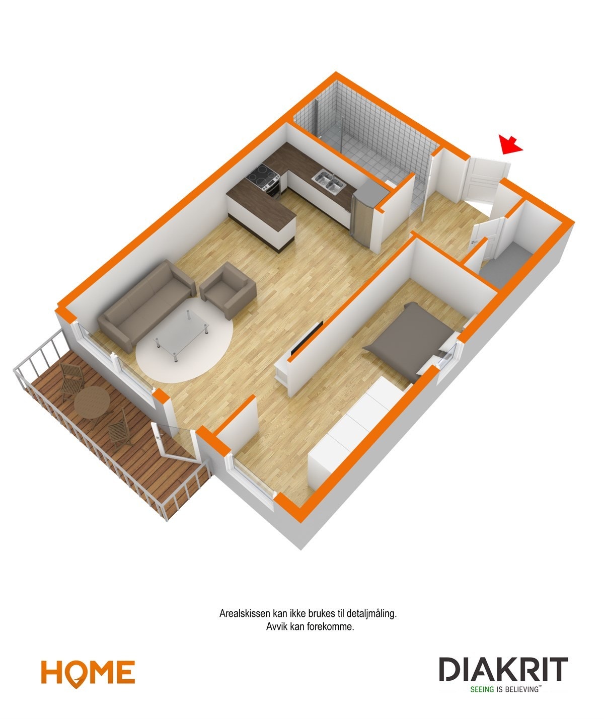 Leiligheten har en god planløsning Galleribilde