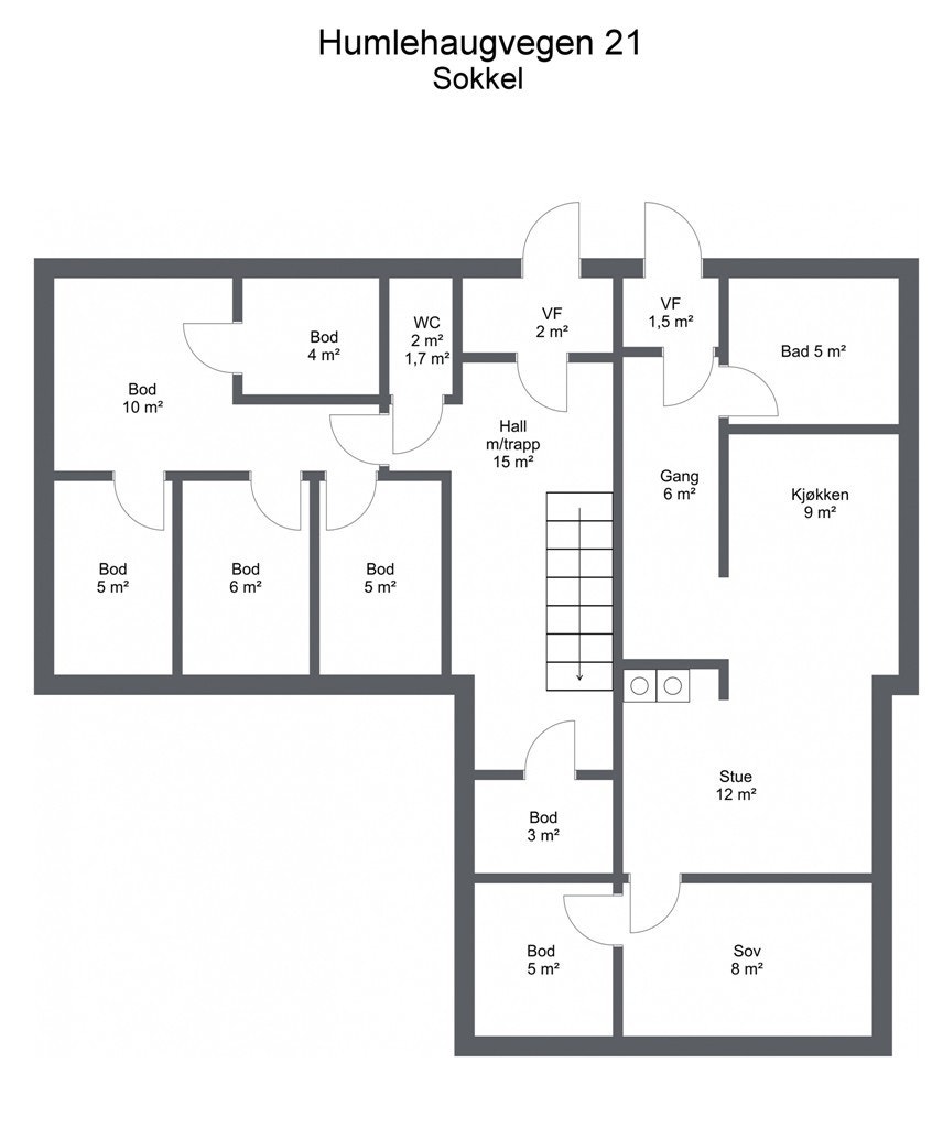 Planskisse sokkel Galleribilde