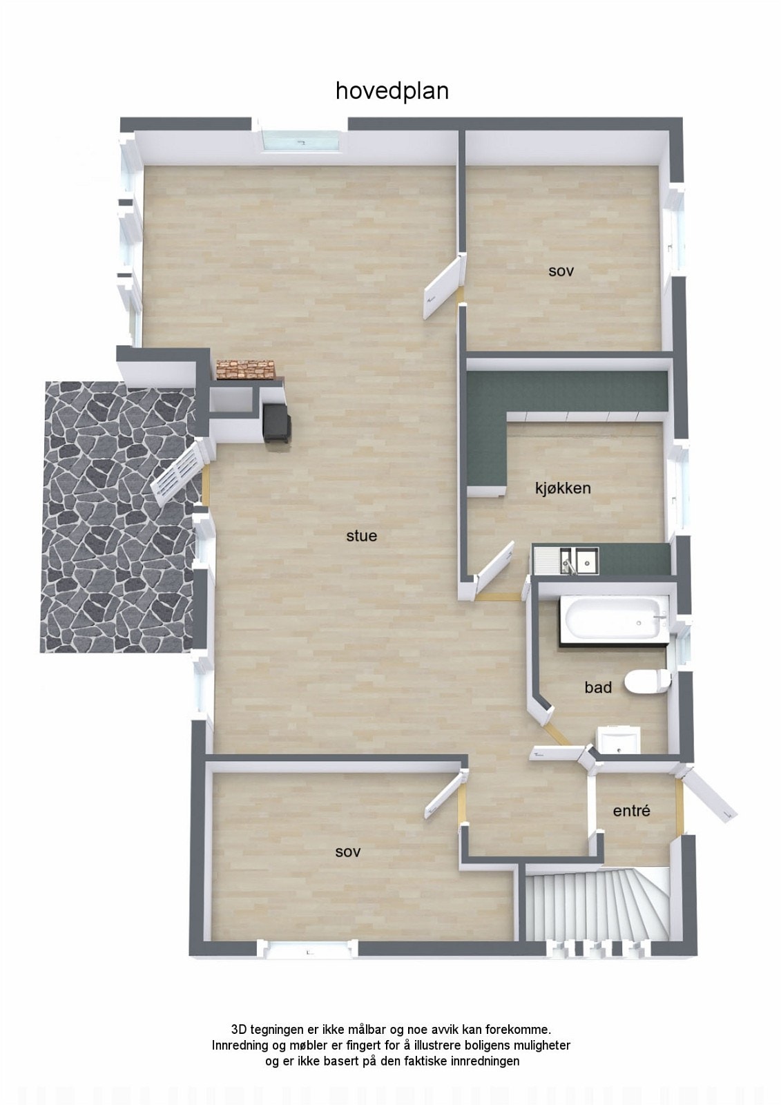 Planskisse hovedplan Galleribilde
