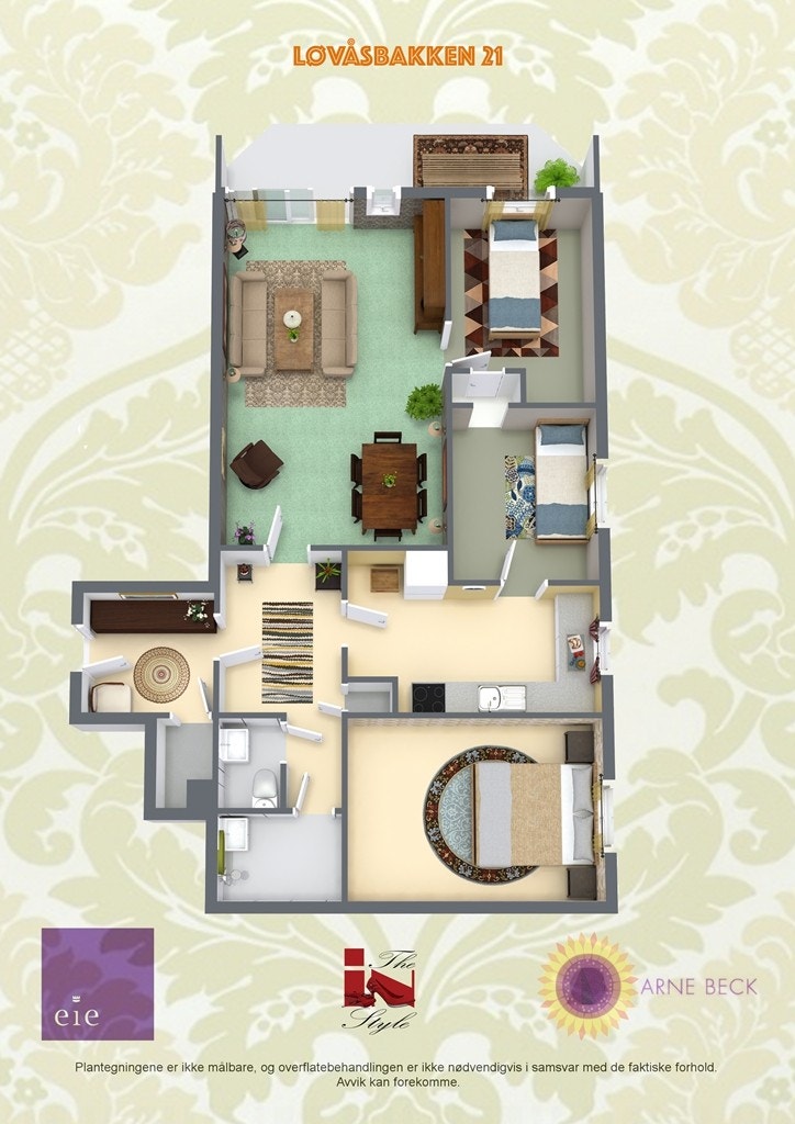 Plantegning 3D Galleribilde