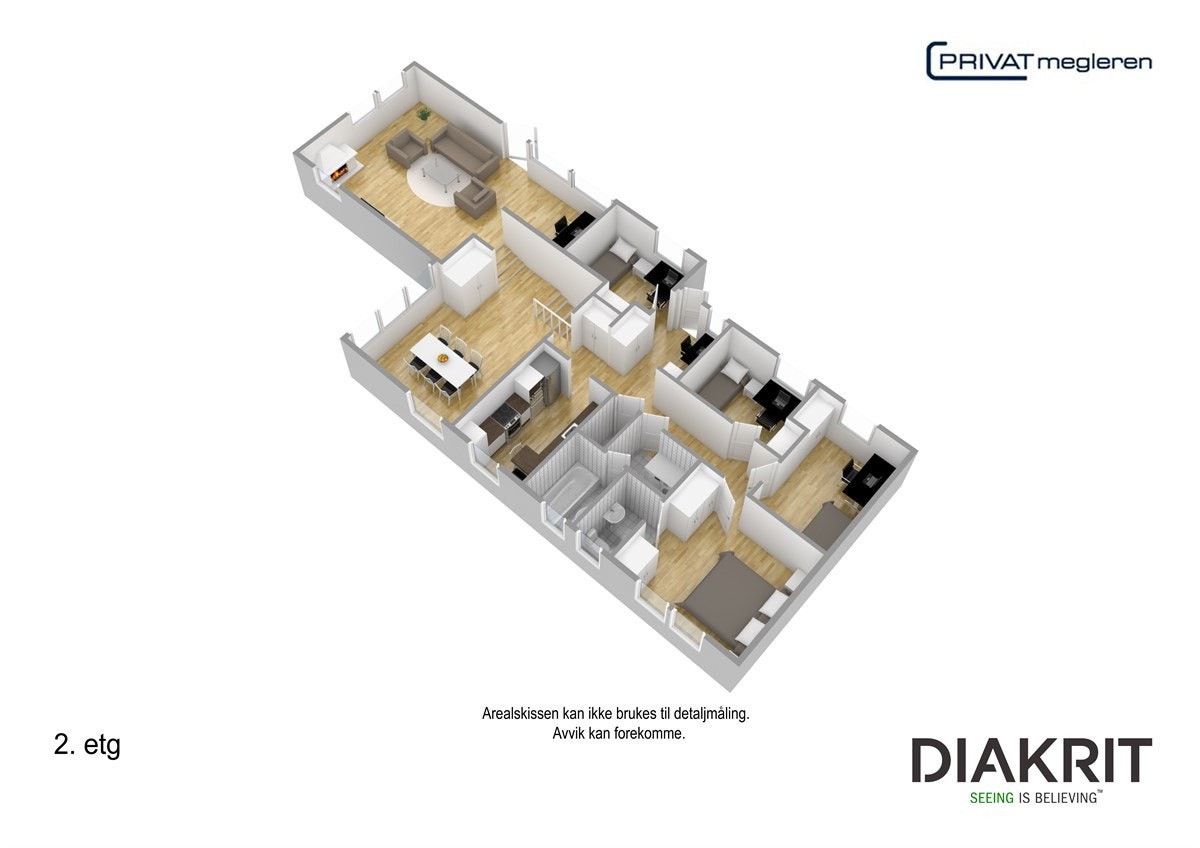 Plantegning 3D Galleribilde