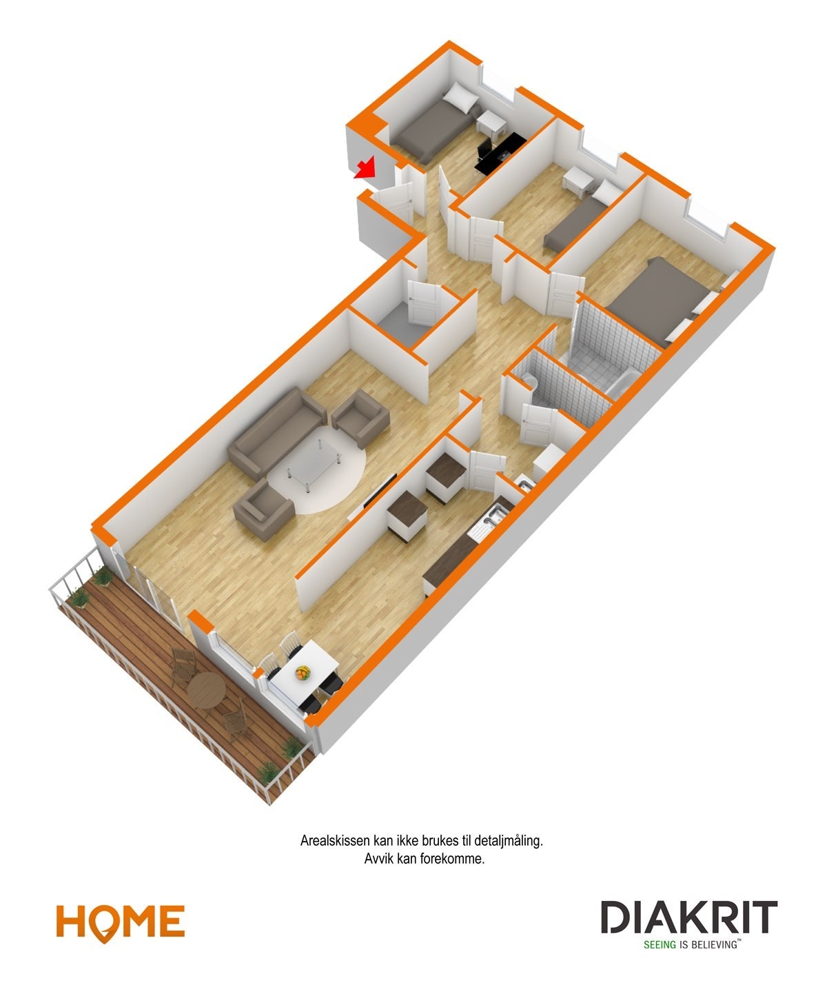 Plantegning 3D Galleribilde