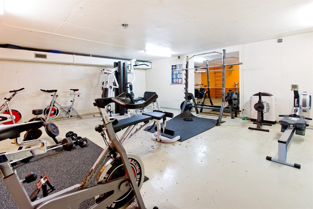 Borettslagets trimrom i nr 52. Galleribilde