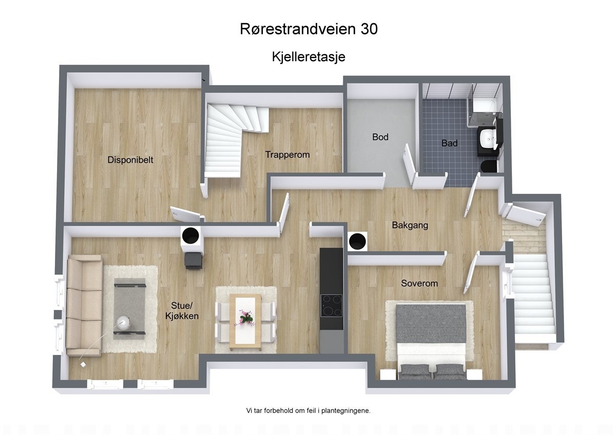 3 D plantegning kjeller Galleribilde