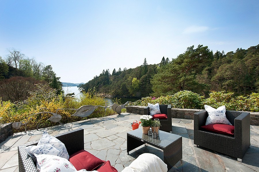 Trivelig og solrik terrasse Galleribilde