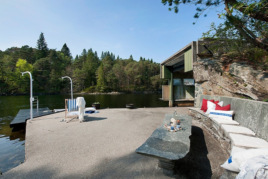 Båthus, kai og flytebrygge Galleribilde