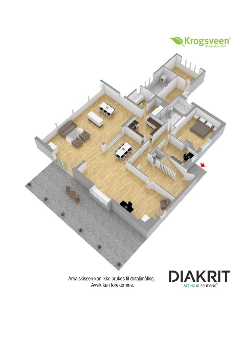 Plantegning 3D Galleribilde